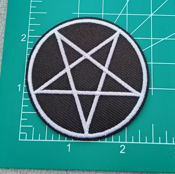 Hot Topic Other - 2/$10 Black and White Pentagram Patch